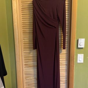 Nordstrom Deep Burgundy Long Sleeve Dress